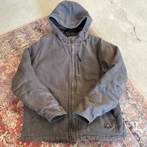 Ridgecut Hooded Jacket Gray Zip Lined Men's XL Workwear